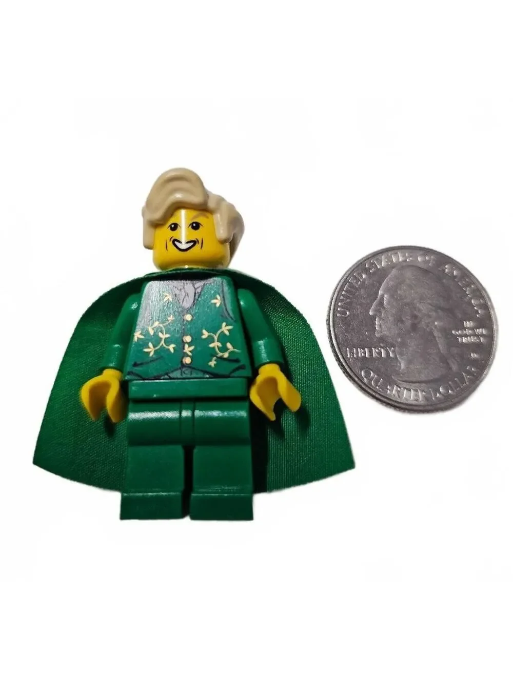 LEGO Minifigure Green Cape Wizard Figure – Gold Detail – Authentic – Read